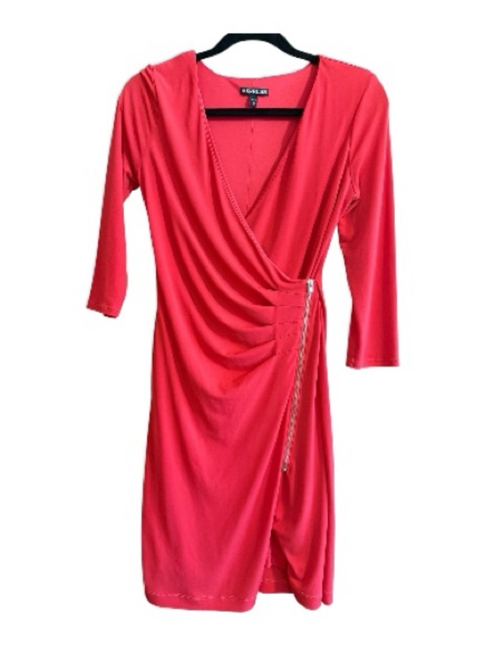 Express Red Wrap Dress w/ Side Zipper – Size XS
